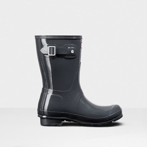 Hunter Original Gloss Short Rain Boots For Womens - NZ G5431